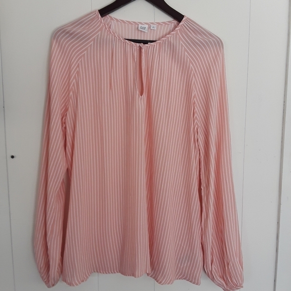 Maternity Stripped Keyhole Longsleeve Viscose Top Size M - Picture 5 of 11